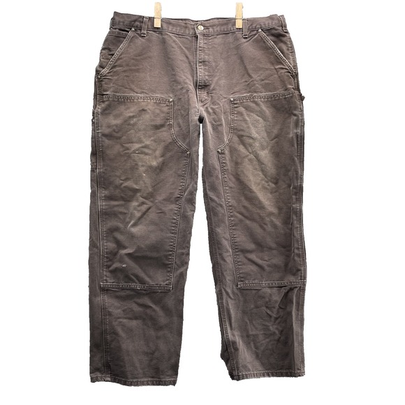 Carhartt B136 Double Knee Carpenter Pants Men 40x28* Brown Baggy Workwear Skater
